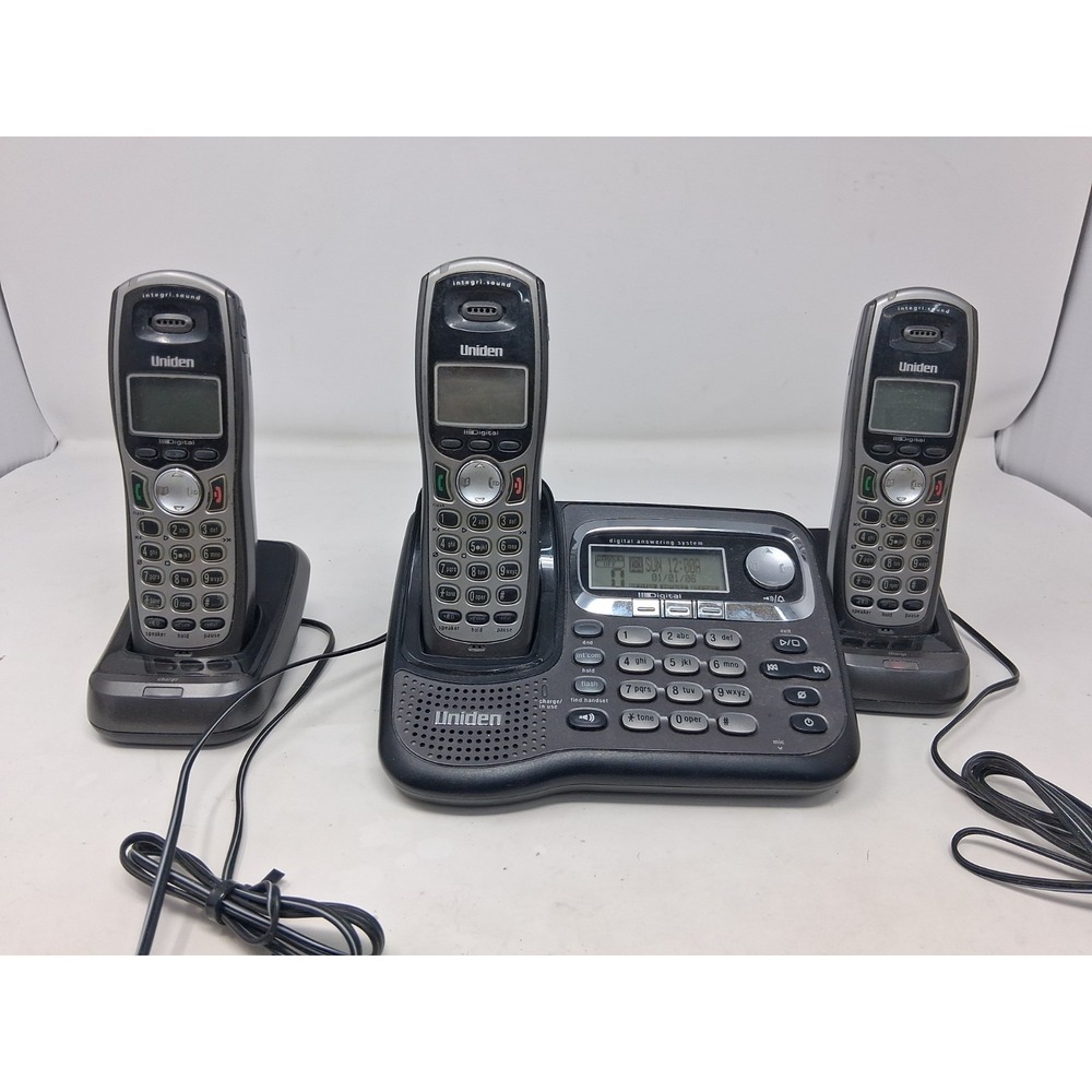Uniden Cordles Telephone TRU9485 5.8G Digital Answering System 3 Handsets Read D
